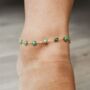Yellow Sun Flower Summer Floral Charm Anklet, thumbnail 2 of 9