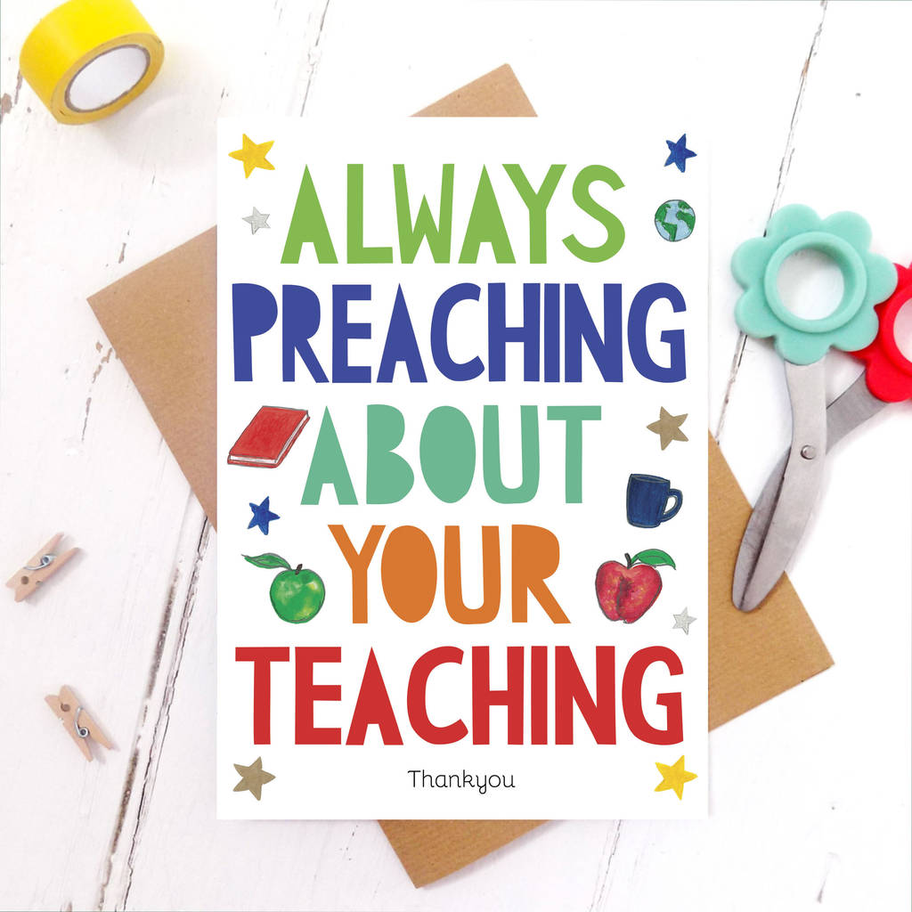 Personalised Funny Thank You Teacher Card By Miss Bespoke Papercuts ...