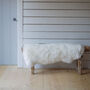 Isabella Deep Pile Sheepskin Rug/Throw In Ivory, thumbnail 1 of 3