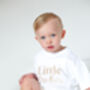 Embroidered Big Or Little Sibling T Shirt, thumbnail 5 of 9