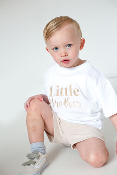 Embroidered Big Or Little Sibling T Shirt, 5 of 9