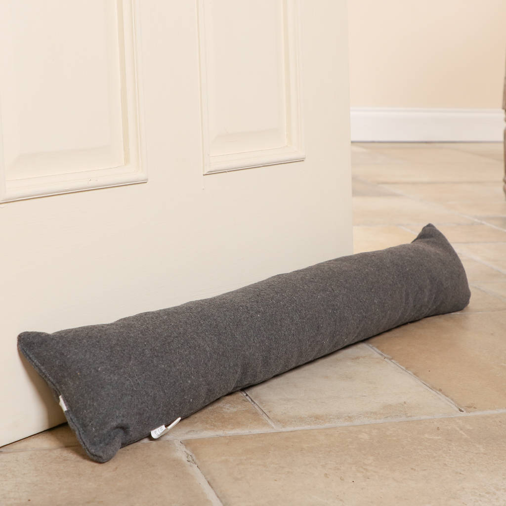 made with love grey door stop and draught excluder by dibor