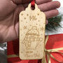 Personalised Penguin Wooden Christmas Gift Tag Pack, thumbnail 2 of 2