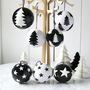 Black And White Papier Machie Bauble, thumbnail 2 of 2