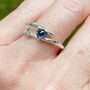 Blue Cabochon Sapphire Woodland Twig Engagement Ring, thumbnail 2 of 8