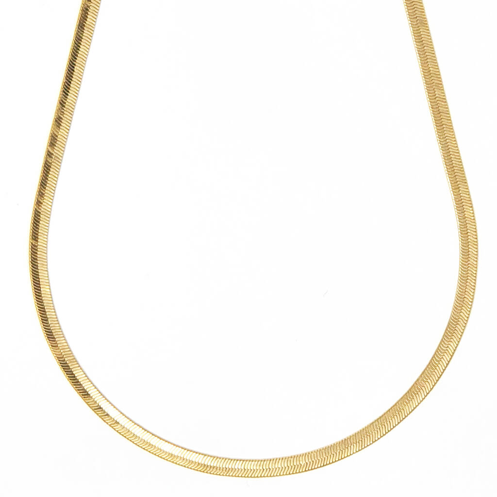 original flavia herringbone chain necklace