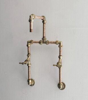 Industrial Copper Faucet – Hammered Detailing, 2 of 10