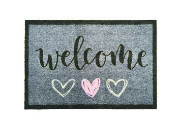My Mat Patterned Washable My Welcome Hearts Mat, 2 of 2