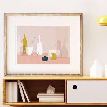 Yellow And Pink Still Life Art Print, 2 of 3