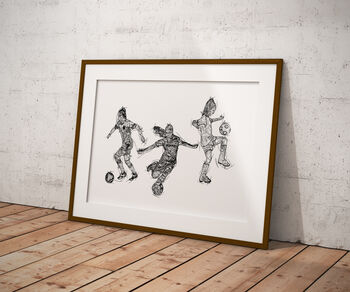 Womens Soccer Collage Print, 2 of 3