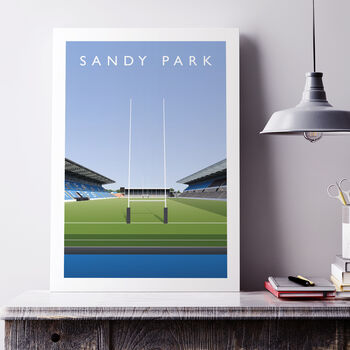 Sandy Park North Terrace Exeter Chiefs Rugby Poster, 3 of 8