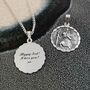 Ellipse Border St Christopher Personalised Necklace, thumbnail 7 of 12