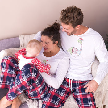 Personalised Christmas Dinosaur Family Pyjama Set, 6 of 8