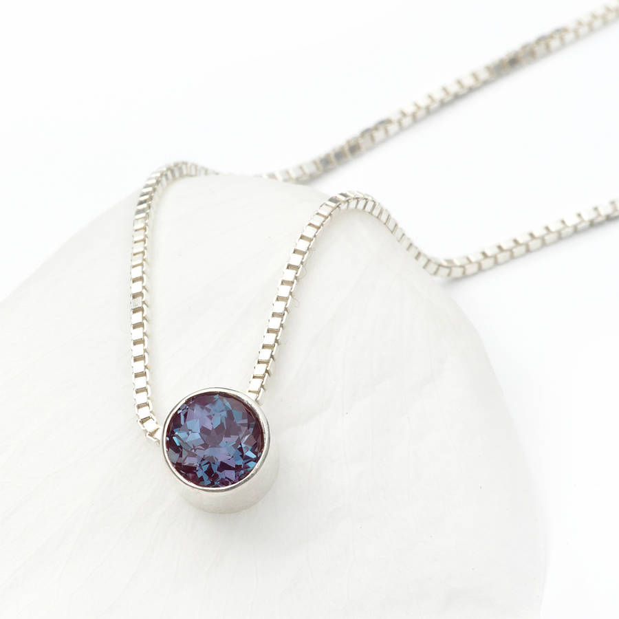 alexandrite necklace june birthstone by lilia nash jewellery
