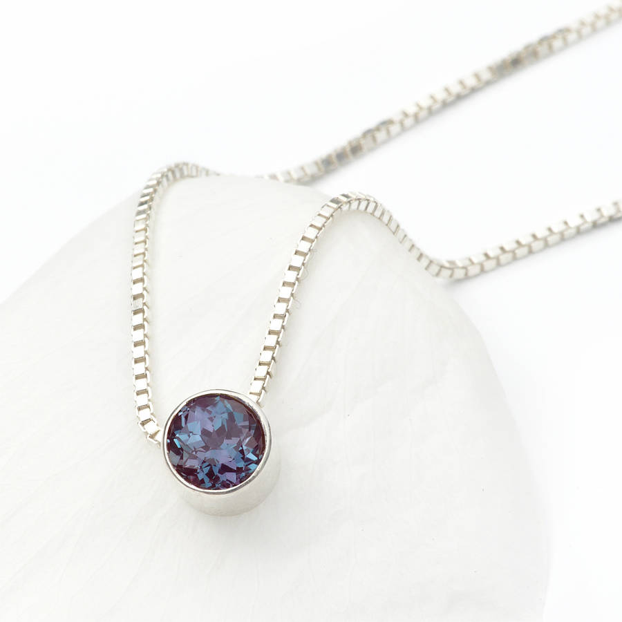 Alexandrite Necklace June Birthstone By Lilia Nash Jewellery 2727