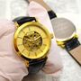 Gents Gold Personalised Wrist Watch, thumbnail 1 of 5