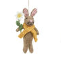 Handmade Felt Marigold The Rabbit Decoration, thumbnail 2 of 3