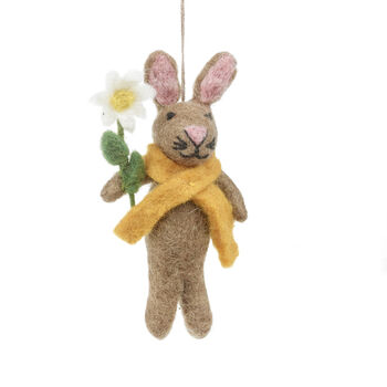 Handmade Felt Marigold The Rabbit Decoration, 2 of 3
