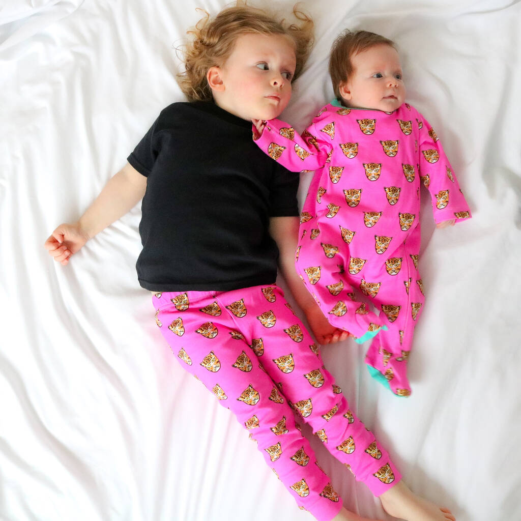 Hot Pink Leopard Children And Baby Leggings, 1 of 5