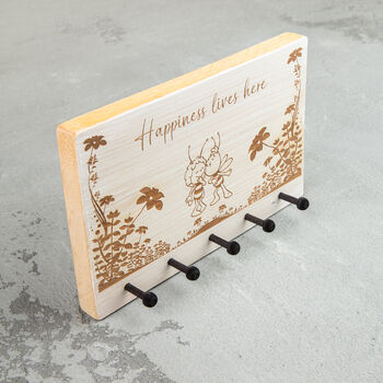 Happiness Handcrafted Key Rack, 6 of 7