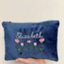 Personalised Velvet Roses Make Up Bag, thumbnail 3 of 4