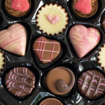 Heart Shaped Box Of Luxury Handmade Chocolates, 5 of 10