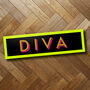 Diva Neon Print Framed | Sign | Gallery Wall | Wall Art, thumbnail 3 of 6