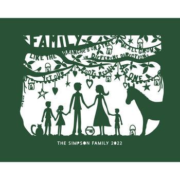 Family Print Or Papercut In Mount, 10 of 12