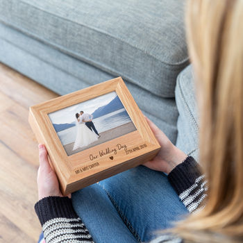 Personalised Wedding Day Gift Photo Keepsake Box, 2 of 3