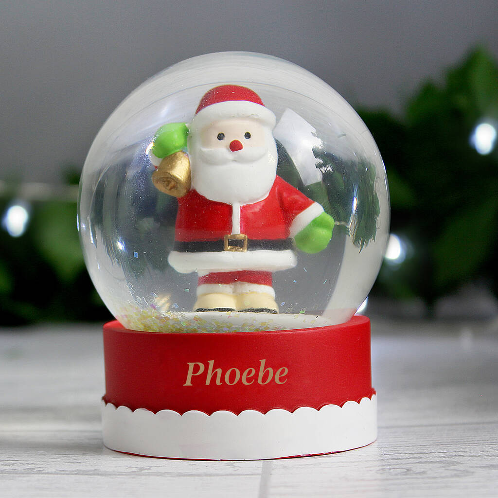 Personalised Santa Snow Globe, 1 of 2
