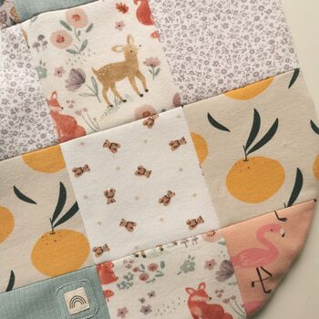 Christmas Stocking, Made From Baby Clothes, White Trim With Embroidered Name, Fully Lined, 4 of 8