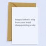 'From Your Least Disappointing Child' Father's Day Card, thumbnail 1 of 2
