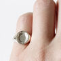 Phantom Oval Signet Ring Silver, thumbnail 4 of 7