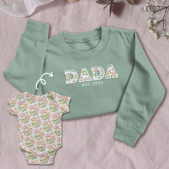 Personalised 'Dada' Appliqué Keepsake Sweatshirt, 5 of 11