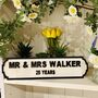 Personalised Wedding Anniversary Name Wooden Roadsign, thumbnail 6 of 12