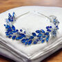 Royal Blue Headband With Silver Leaves, thumbnail 1 of 6
