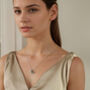 Sterling Silver Birthstone Charm Necklace, thumbnail 3 of 10