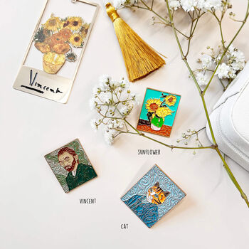 Famous Oil Painting Art Style Enamel Pins, 5 of 9