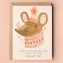 Daughter Mouse Christmas Card, thumbnail 1 of 2