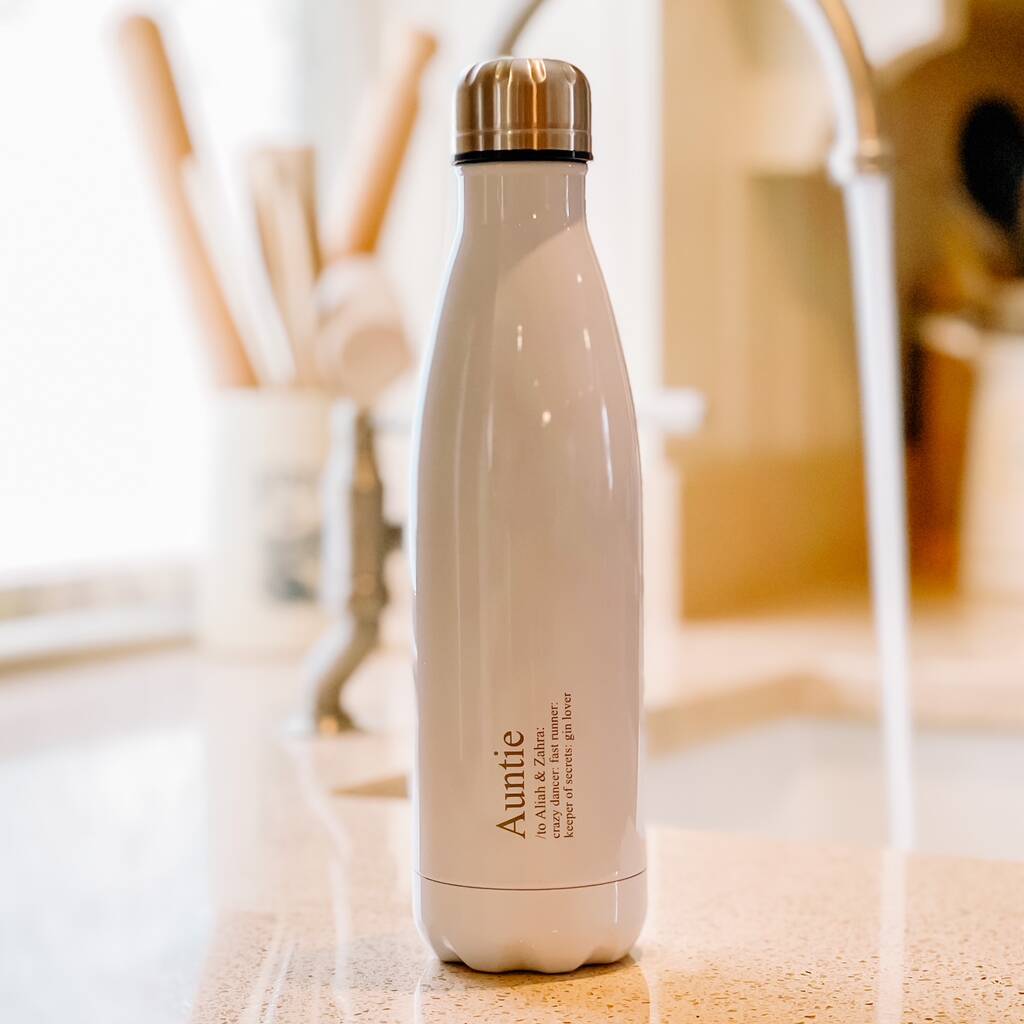 Personalised Luxury 'Definition' Water Bottle For Her