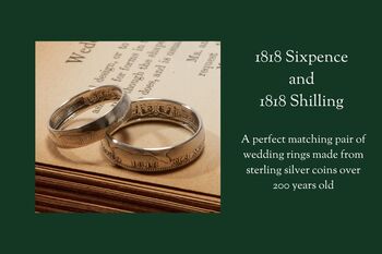 Sterling Silver Wedding Ring Set 1818, 8 of 12