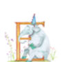 U Is For Unicorn Alphabet Art Print, thumbnail 7 of 12