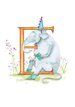 U Is For Unicorn Alphabet Art Print, 7 of 12