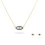 Blue Lucky Evil Eye Necklace And Earrings Set, thumbnail 7 of 7