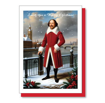 Festive, Funny William Shakespeare Christmas Card, 6 of 7