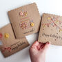 Embroidery Birthday Cards Kit – Pack Of Three Or Six With Envelopes, Hand Embroidery, thumbnail 3 of 8