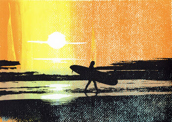 Rise With The Tide Original Surfing Screen Print, 2 of 2