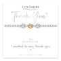 Just Because Silver And Rose Gold Plated Thank You Bracelet, thumbnail 1 of 3