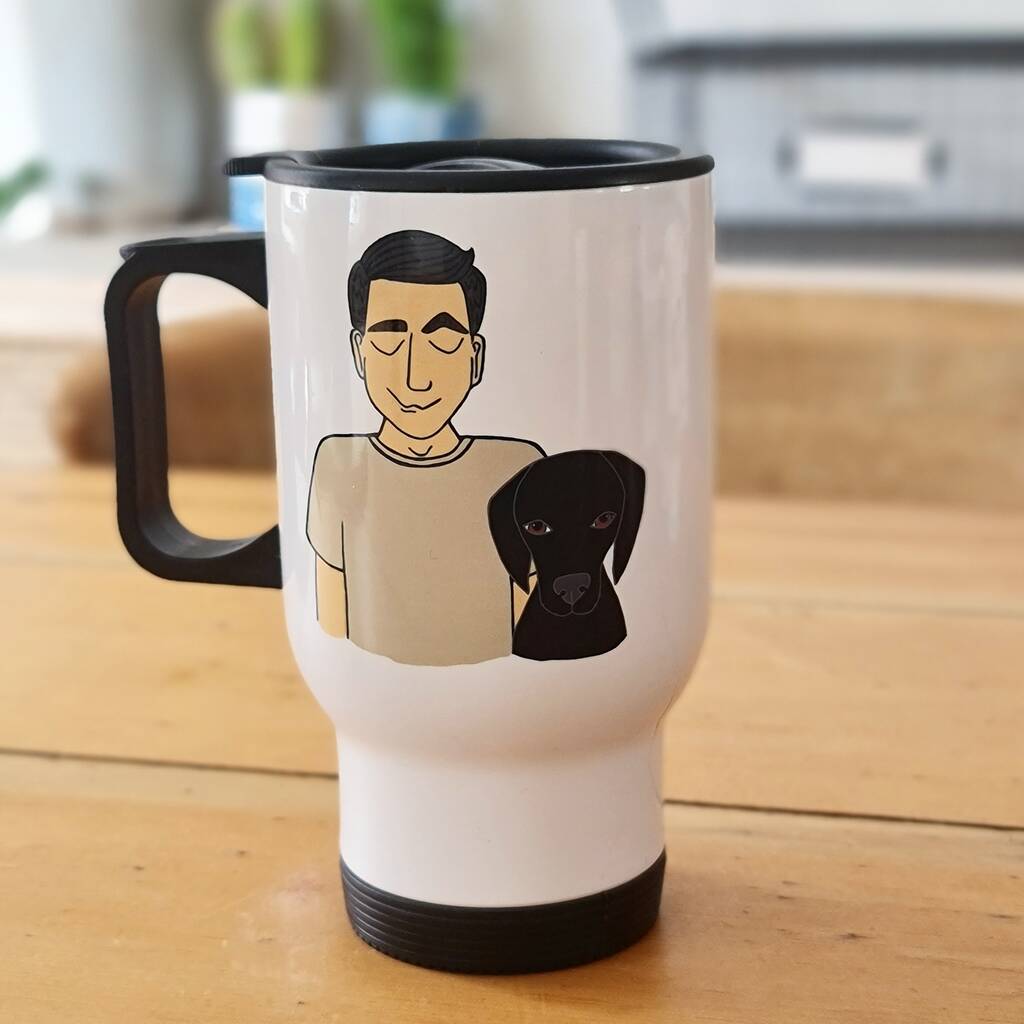 Personalised Dog Dad Travel Mug For Him, 1 of 12