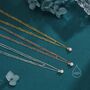 Sterling Silver Genuine Freshwater Pearl Double Layer Pendant Necklace, thumbnail 3 of 12